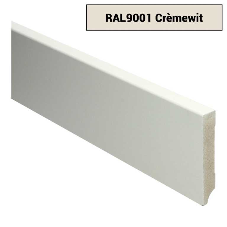 MDF Moderne plint 90x15 voorgelakt RAL 9001 - 15928