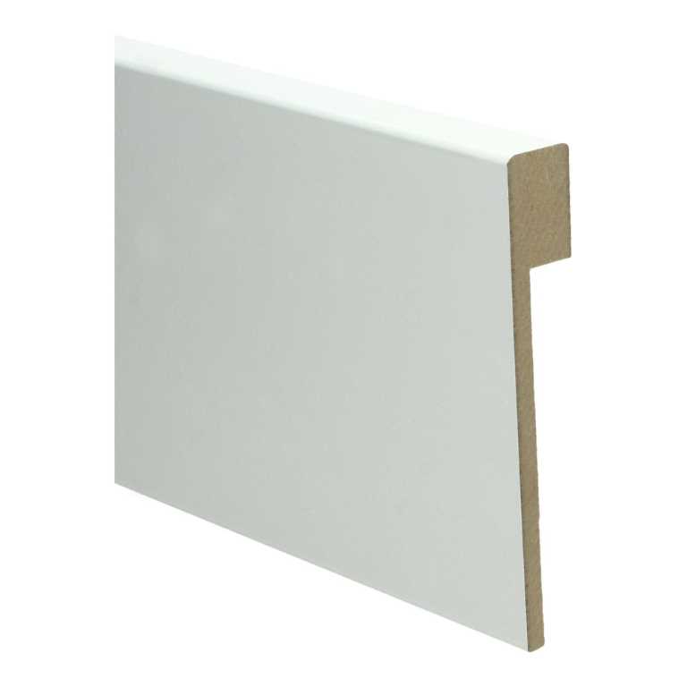 MDF Renovatieplint modern 120x18 voorgel. RAL 9010 - 16021