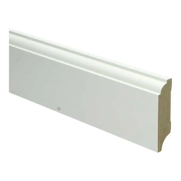 MDF Eigentijdse plint 70x18 wit voorgel. RAL 9010 - 16049