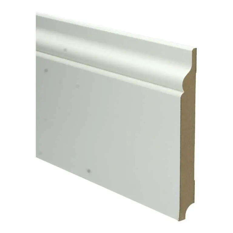 MDF Romantische plint 150x18 wit voorgel. RAL 9010 - 16055